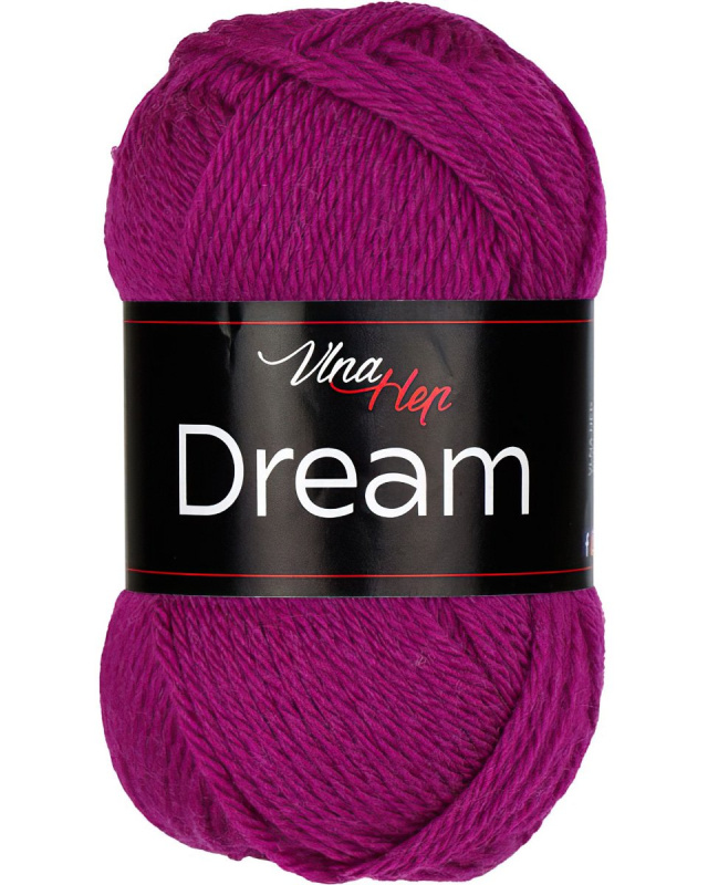 Pletací příze Vlna Hep DREAM 6417 tmavě fialová ostružinová, 100% merino vlna, jednobarevná, 50g/125m