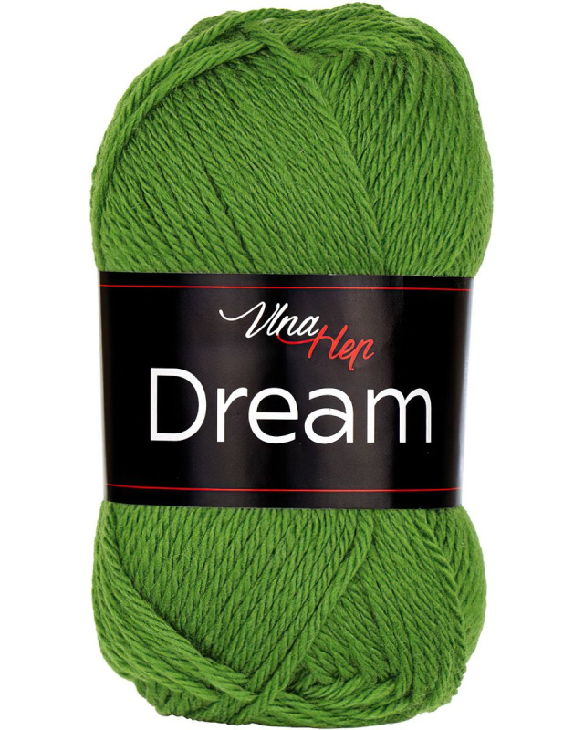 Pletací příze Vlna Hep DREAM 6422 zelená, 100% merino vlna, jednobarevná, 50g/125m