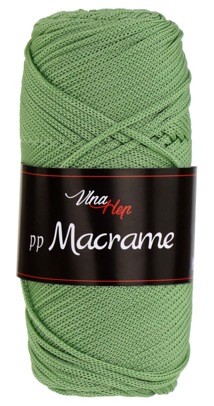 Pletací / háčkovací příze Vlna-Hep PP MACRAME 4149 světle zelená olivová, jednobarevná, 100g/85m