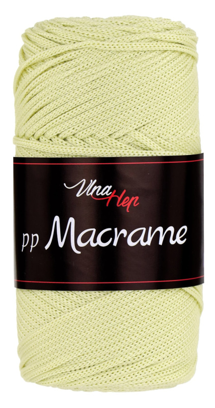 Pletací / háčkovací příze Vlna-Hep PP MACRAME 4176 světle žlutá pistáciová, jednobarevná, 100g/85m