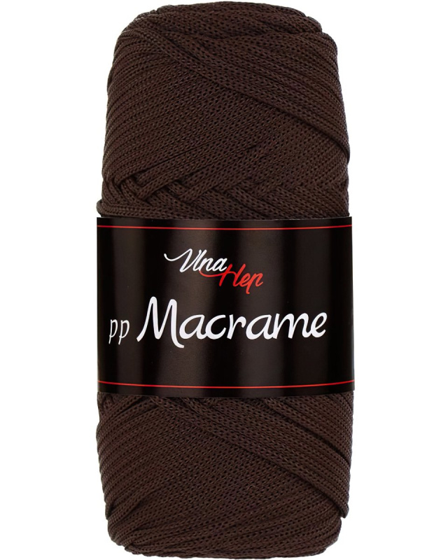 Pletací / háčkovací příze Vlna-Hep PP MACRAME 4229 tmavě hnědá, jednobarevná, 100g/85m