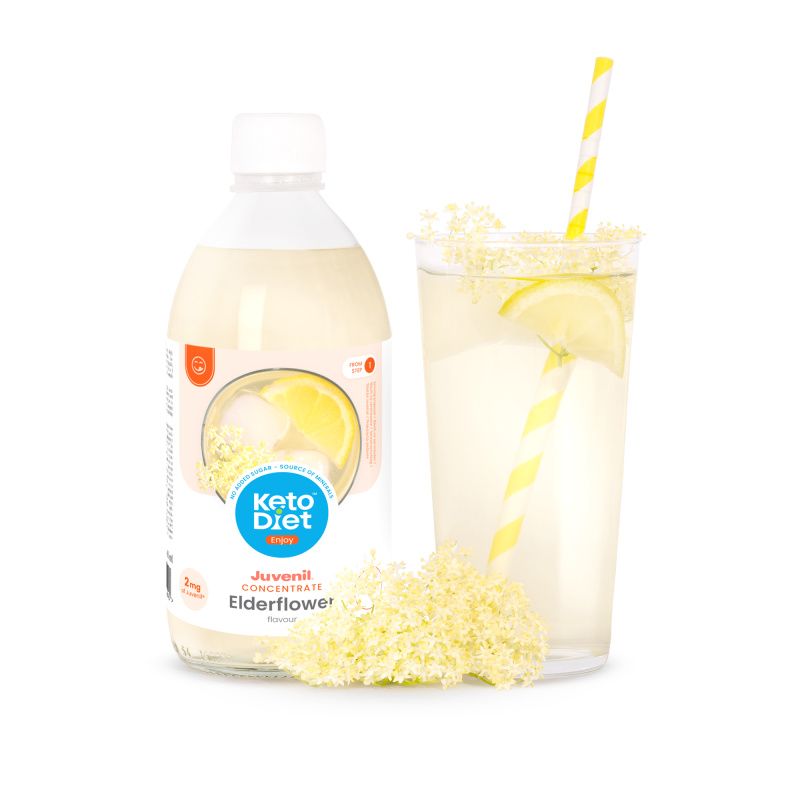 KetoDiet Nápojový koncentrát s Juvenilem - příchuť bezinka (500 ml)