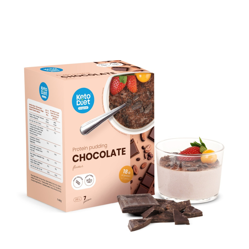 KetoDiet Proteinový pudink - příchuť čokoláda (7 porcí)