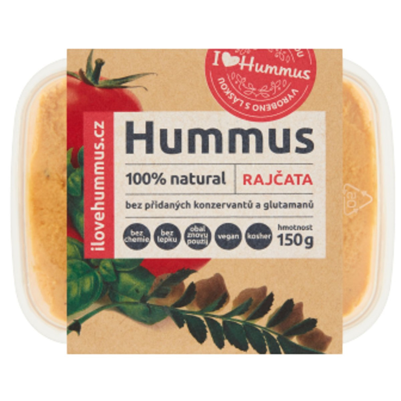 I love Hummus Hummus s rajčaty