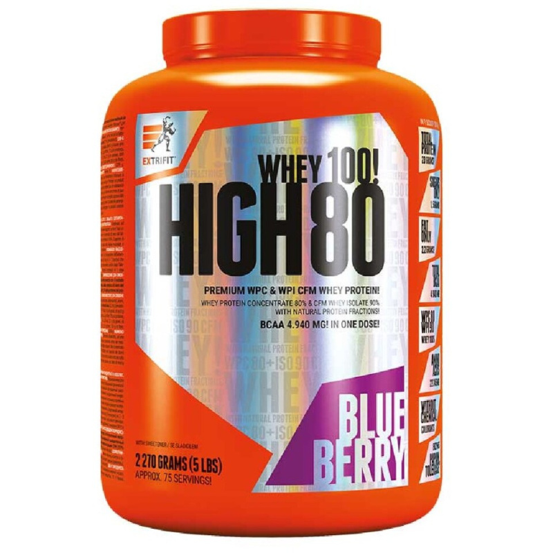 Extrifit High Whey Protein 80 2270 g Příchuť: Borůvka