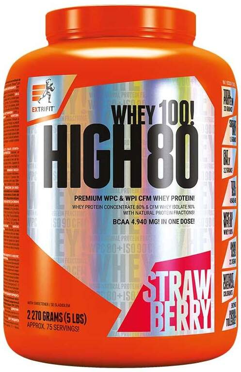 Extrifit High Whey Protein 80 2270 g Příchuť: Jahoda