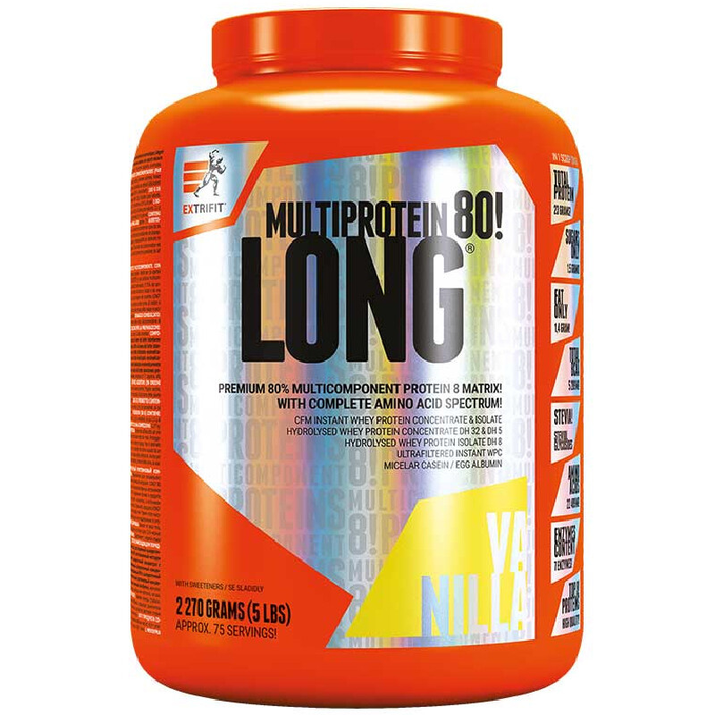 Extrifit Long 80 Multiprotein 2270 g - vanilka
