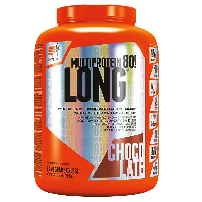 Extrifit Long 80 Multiprotein 2270 g - čokoláda