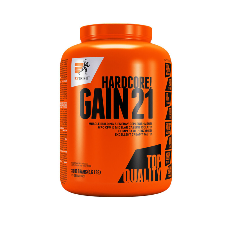Extrifit Hardcore Gain 21 3000 g - jahoda