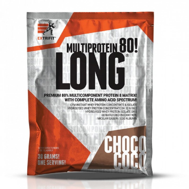 Extrifit Long 80 Multiprotein vzorek 30g - čoko kokos