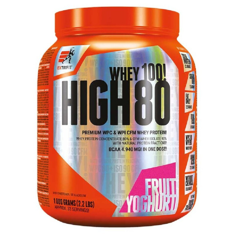 Extrifit High Whey Protein 80 1000 g Příchuť: Ovocný jogurt