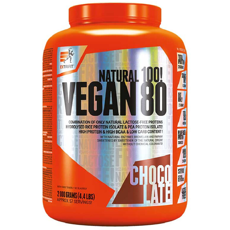 Extrifit Vegan Protein 80 2000 g Příchuť: Čokoláda