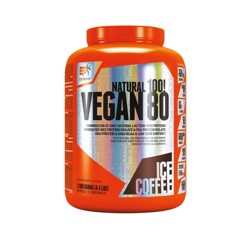 Extrifit Vegan Protein 80 2000 g Příchuť: Ledová káva