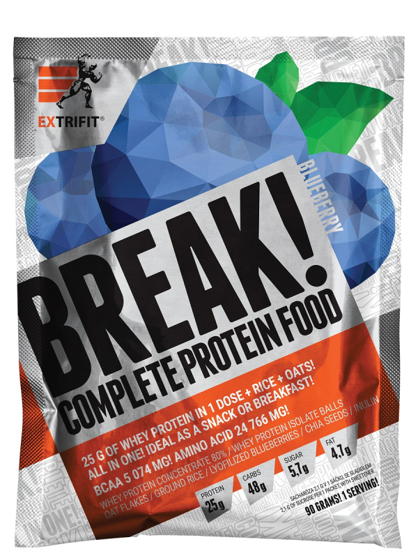 Extrifit Protein Break 90 g - borůvka