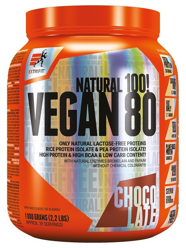 Extrifit Vegan Protein 80 1000 g Příchuť: Čokoláda