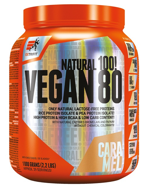 Extrifit Vegan Protein 80 1000 g Příchuť: Karamel