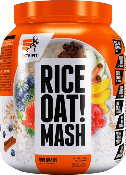Extrifit Rice & Oat Mash, 900 g Příchuť: Jahoda