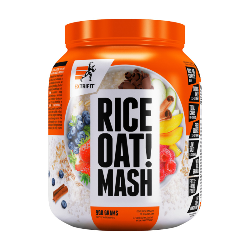 Extrifit Rice & Oat Mash, 900 g Příchuť: Malina