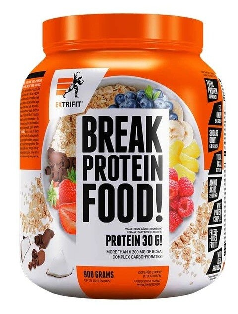 Extrifit Protein Break! 900 g Příchuť: Jahoda