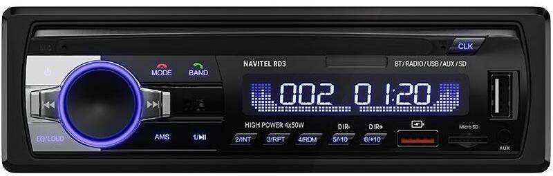 Autorádio NAVITEL RD3 / formáty FLAC, MP3, WAV, WMA / dálkové ovládání / černá Varianta: ivi1