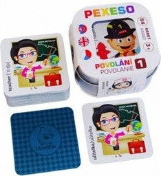 Pexeso Povolání voděodolné 64 karet v plechové krabičce 6x6x4cm