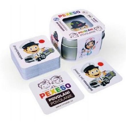 Pexeso Povolání voděodolné 64 karet v plechové krabičce 6x6x4cm