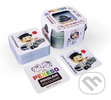 Pexeso Povolání voděodolné 64 karet v plechové krabičce 6x6x4cm