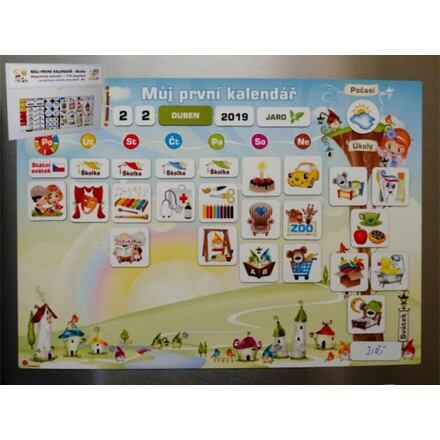 Magnetický kalendář - Školka 114 magnetek