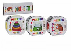 Pexeso 3ks Abeceda, Zvířátka, Pro děti společenská hra v krabičce 8x21x4cm Hmaťák