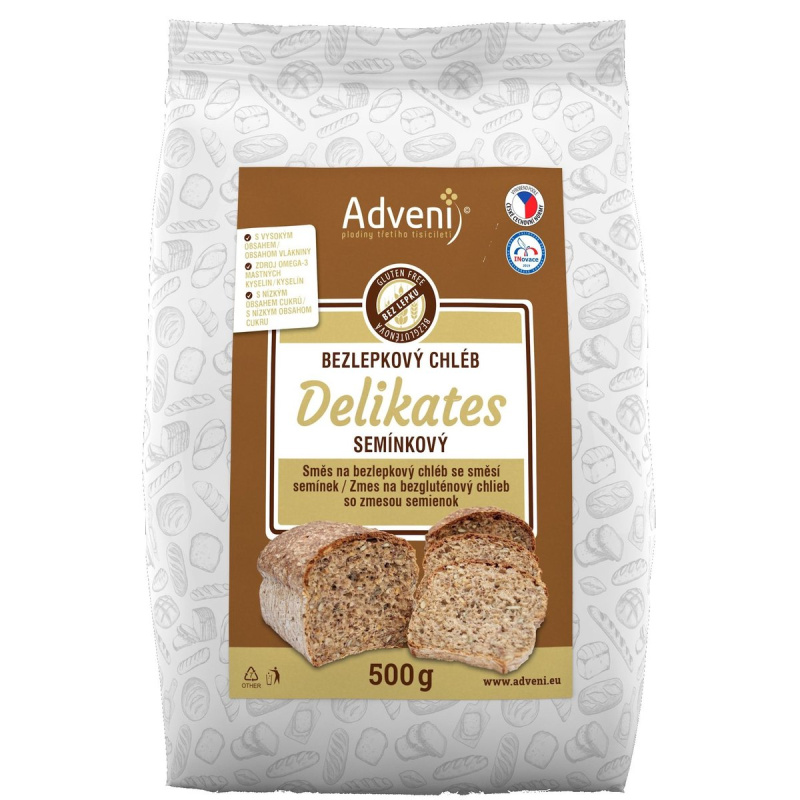 Adveni Bezlepkový chléb delikates semínkový