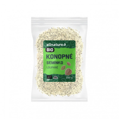 ALLNATURE Konopné semínko loupané BIO/RAW 250 g