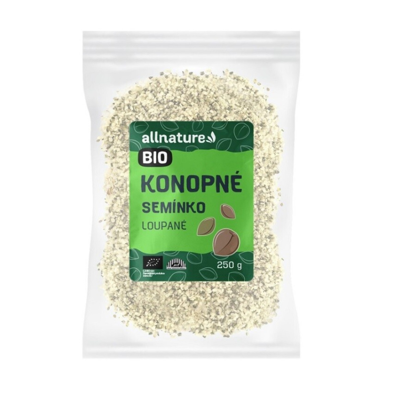 ALLNATURE Konopné semínko loupané BIO/RAW 250 g