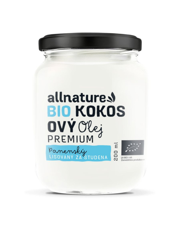 ALLNATURE Kokosový olej panenský BIO 200 ml