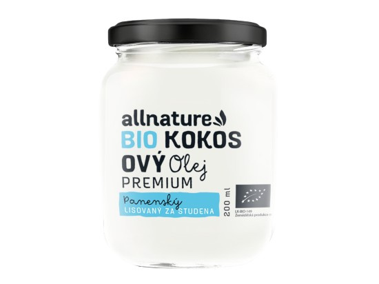 ALLNATURE Kokosový olej panenský BIO 200 ml