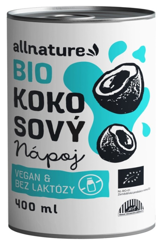 Allnature Kokosový nápoj BIO, 400 ml