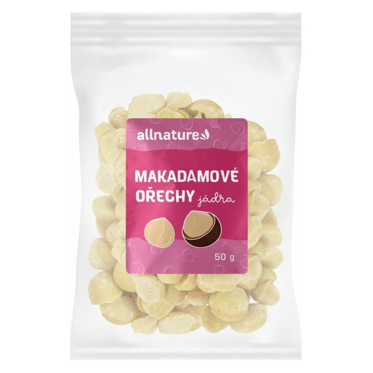 Allnature Makadamové ořechy, 50 g