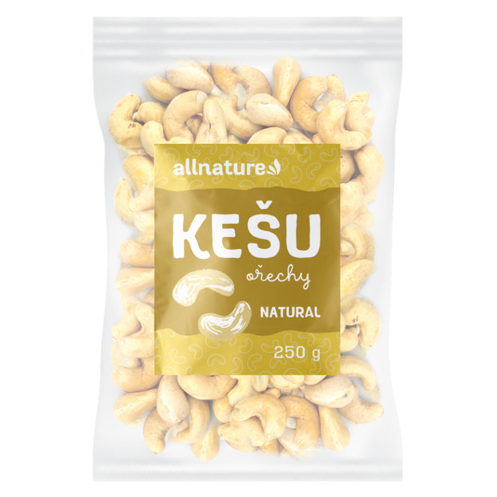 Allnature Kešu jádra, 250 g