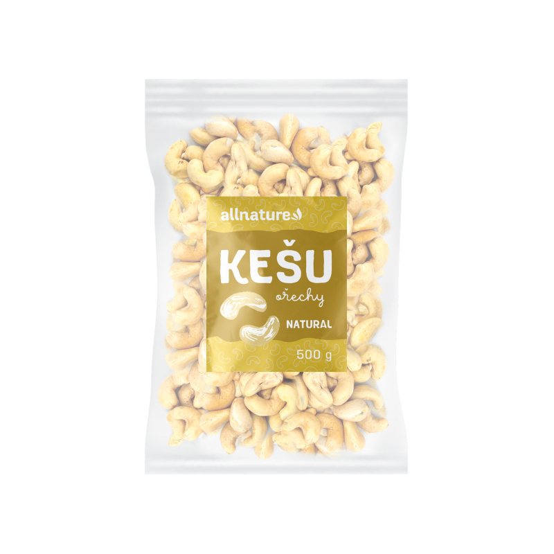 Allnature Kešu jádra, 500 g