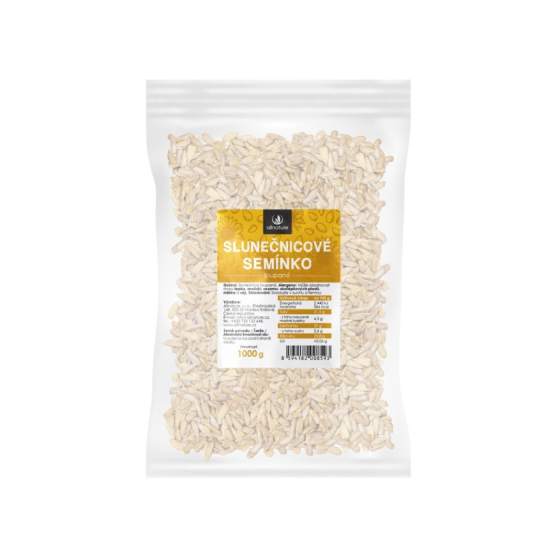 Allnature Slunečnicové semínko loupané, 1000 g