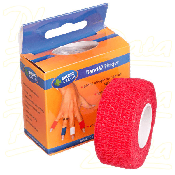 Medic Czech Rychlonáplast elastická 25 mm x 450 cm 1 ks červená