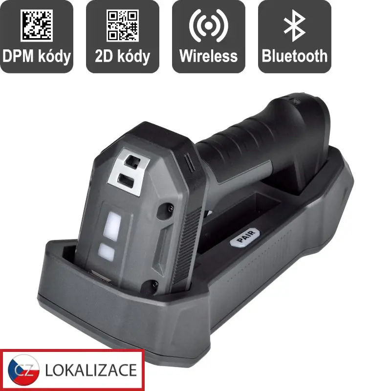 DPM HW-880DPM 2D CCD čtečka bezdr., USB, tm. šedá