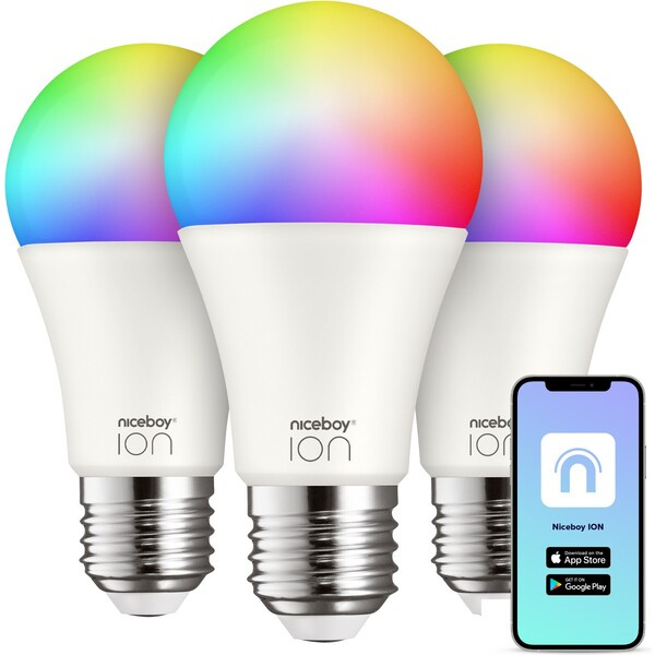 Niceboy ION SmartBulb RGB E27 9W triple pack