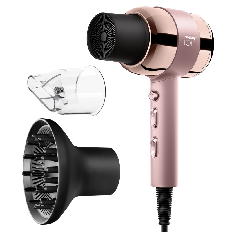 Niceboy Airsonic PRO Pink fén na vlasy růžová 1 ks