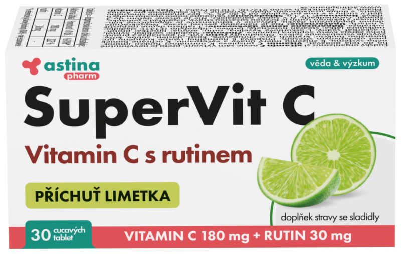 Astina Supervit C s rutinem limetka 30 tablet