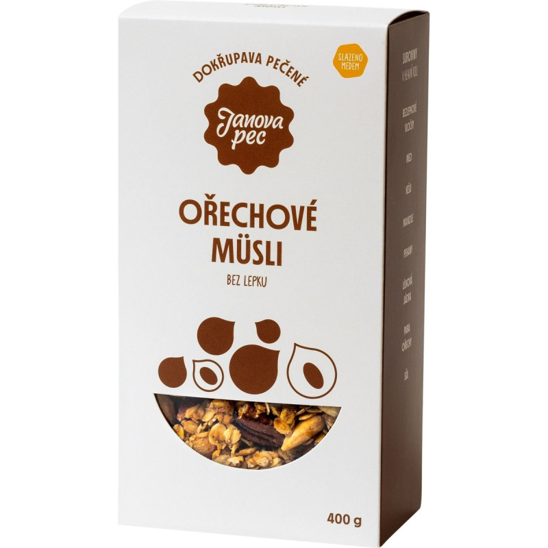 Janova pec Pečené müsli ořechové bez lepku