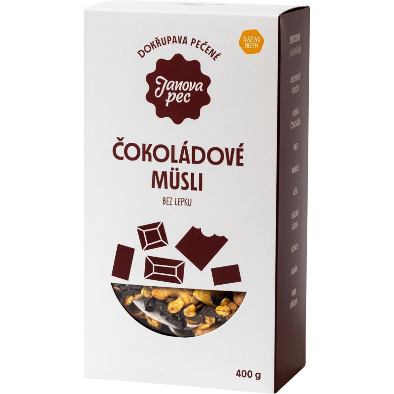 Janova pec Pečené müsli čokoládové bez lepku