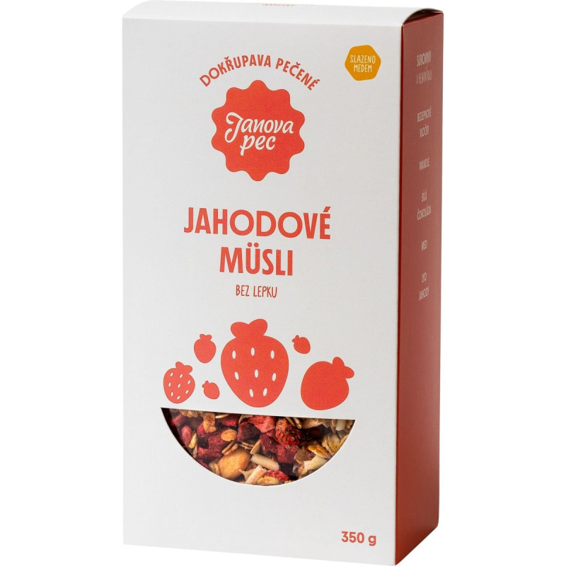 Janova pec Pečené müsli jahodové bez lepku