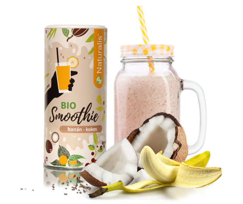 Naturalis Smoothie Banán a kokos BIO, 180g