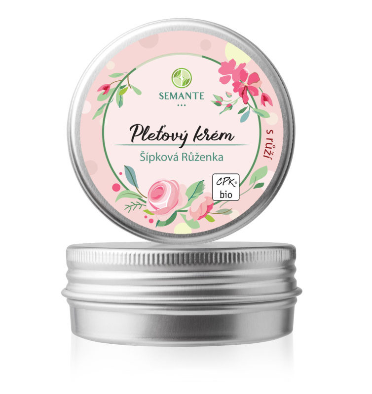 Semante Hydratační pleťový krém s růží Šípková Růženka BIO, 50ml