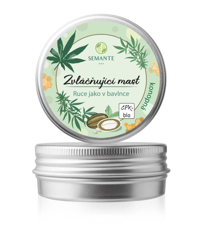 Semante Zvláčňující konopná mast Ruce jako v bavlnce BIO. 50 ml